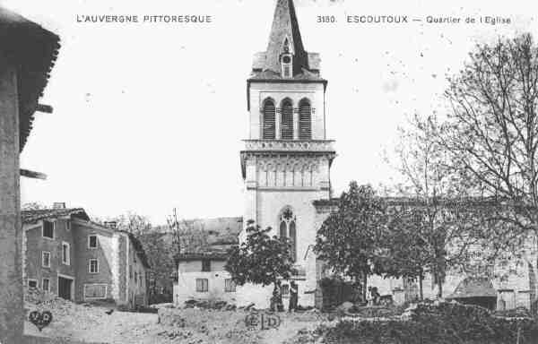 Eglise d'Escoutoux paroisse de Maubec