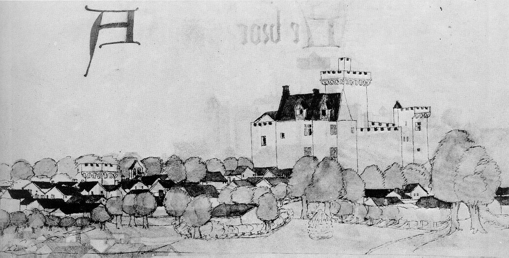 Chateau d'Aubière d'après l'Armorial de Guillaume Revel